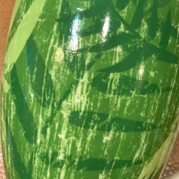 Starbucks 2006 coffee cup mug green white fern leaf handle and body 14 Oz - Picture 11 of 12